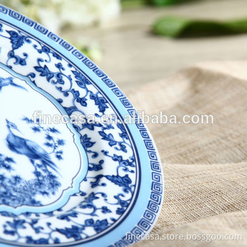7.5 Inches Elegant Fine New Bone China Blue and White Plate of Blue in China
